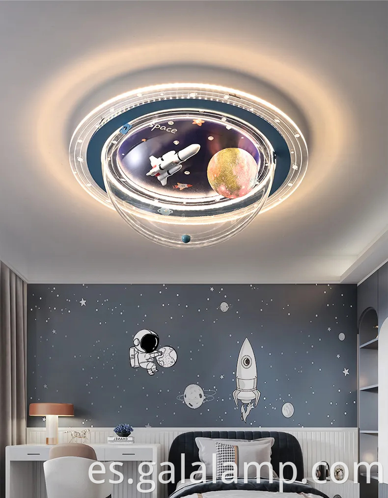 Luz de techo de cohete espacial único para niños 'dormitorios